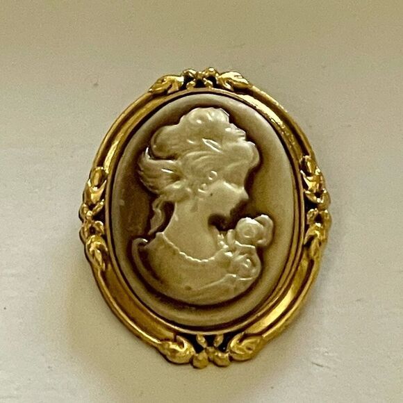 Exquisite Vintage Style Cameo Brooch Womens Elegant Beauty Accessory Pin - Picture 1 of 5